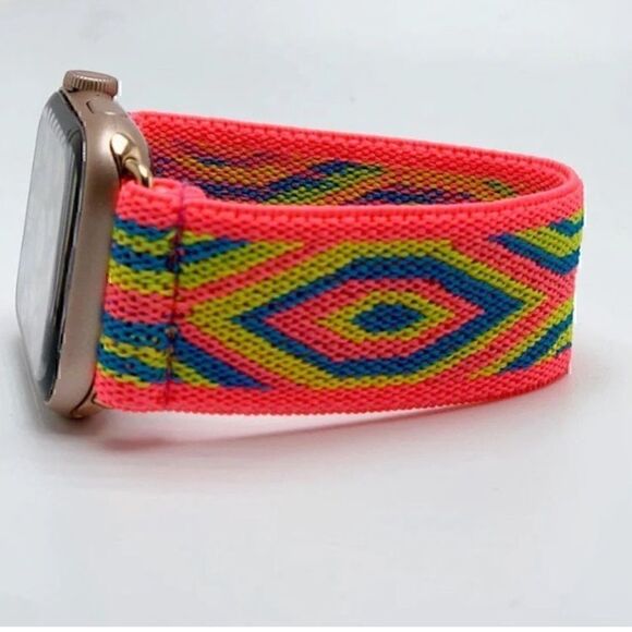 NWT Elastic Boho Festival Apple Watch band 42 mm size Large - Picture 3 of 5